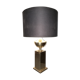 Lampe métal brossé or 1970
