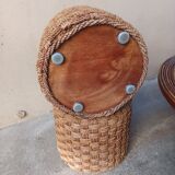 Coffee table and rope stools