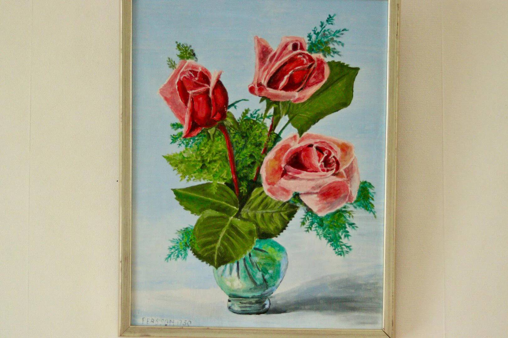 "Roses in a vase" Persson 1950