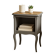 Petite table d'appoint unique en bois rénovée - style campagne chic