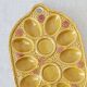 Vintage egg plate in majolica - 1970s