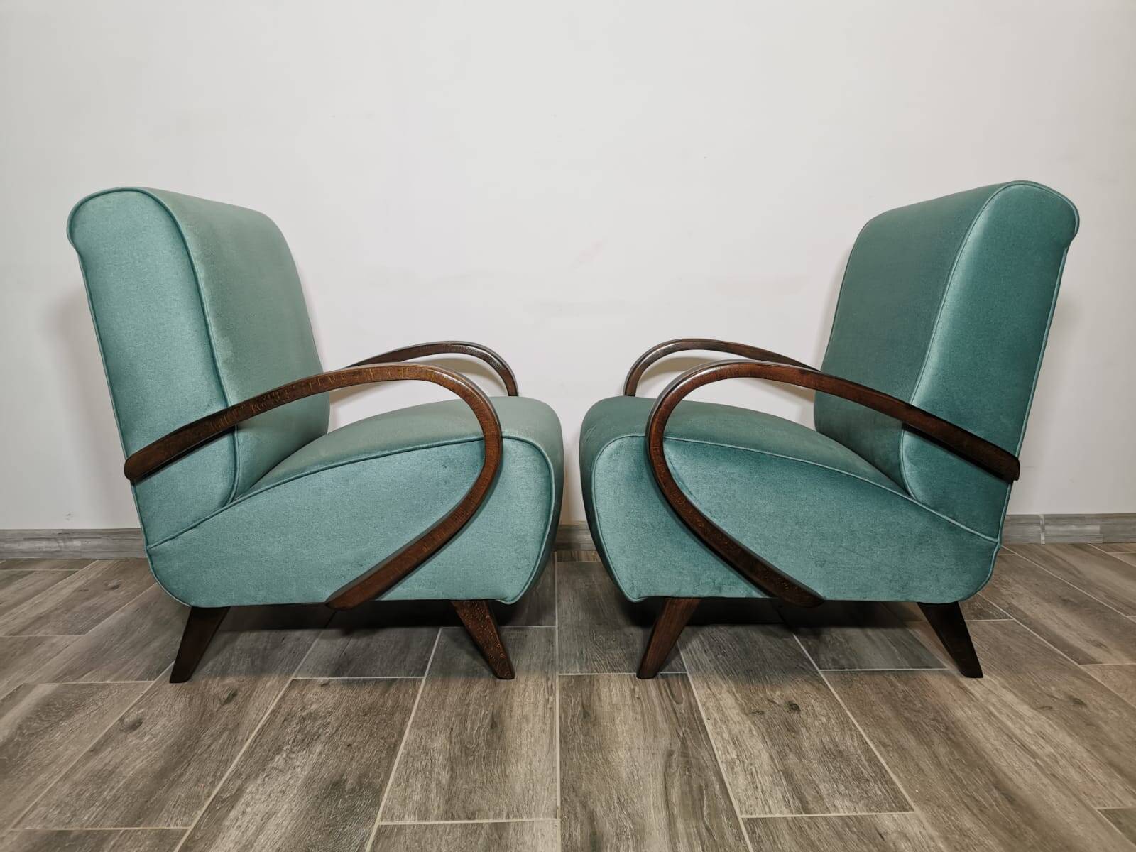 Armchairs by Jindrich Halabala, 1940s, Set of 2