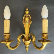 Pair of gilded bronze sconces