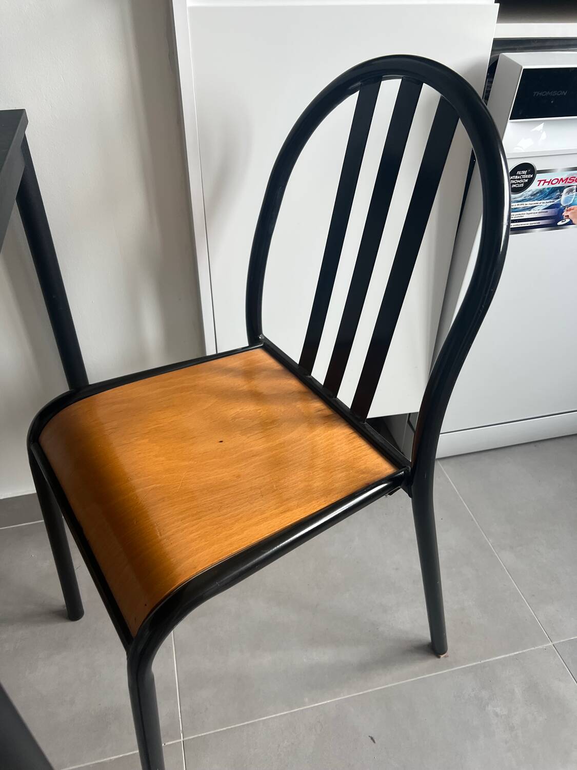 Pair of vintage metal bistro chairs
