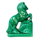 Horse bookend in green ceramic