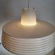 Rotaflex pendant lamp, space age, UFO-shaped, pressed plastic, 1960s.