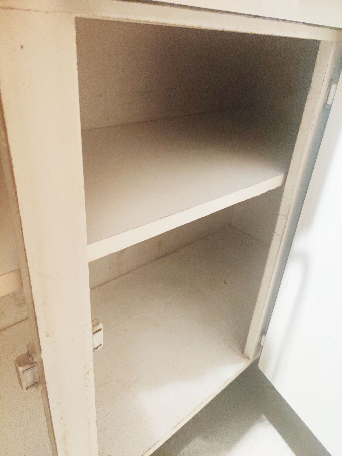 Red formica sideboard