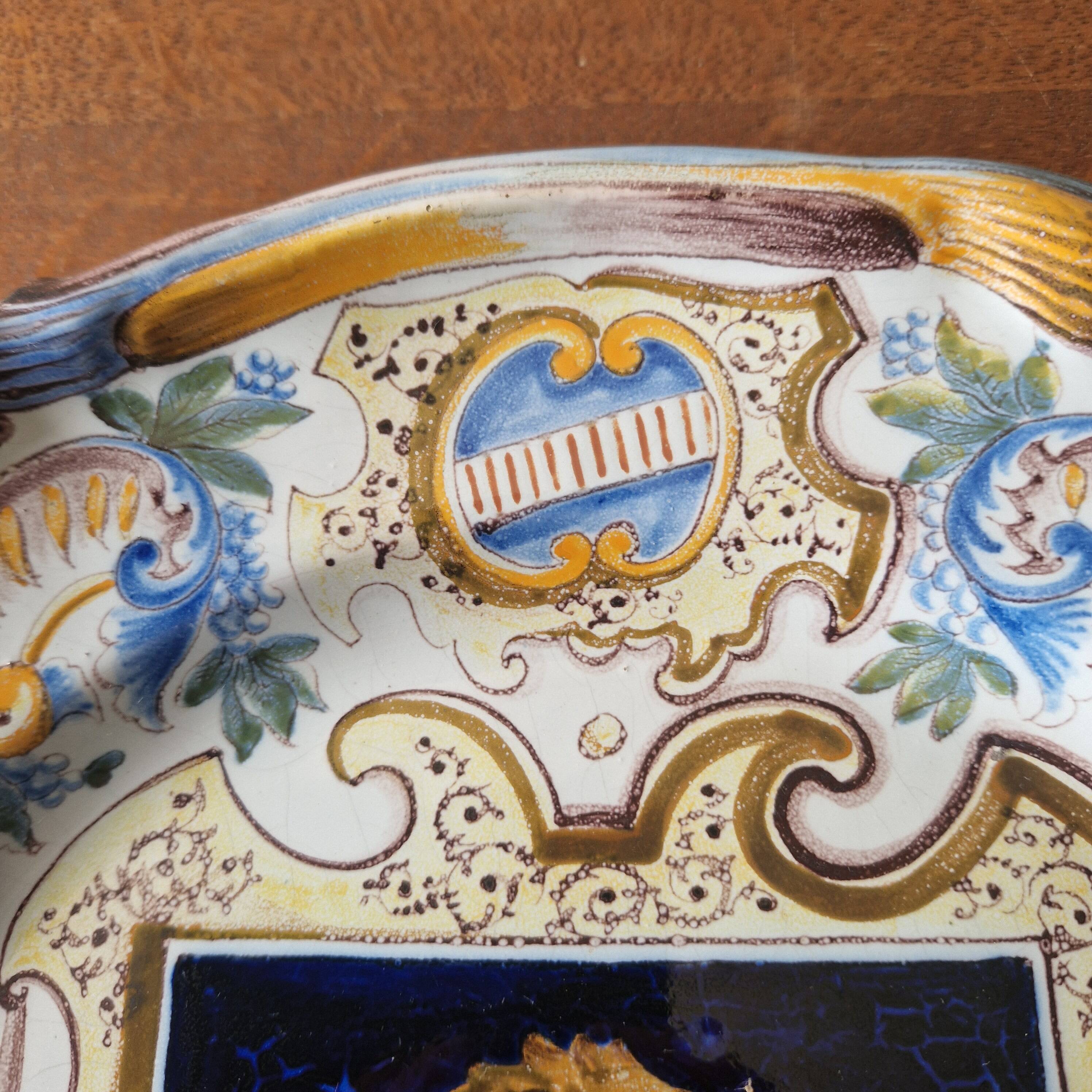 Large plate St Clément old wall decoration lion decor