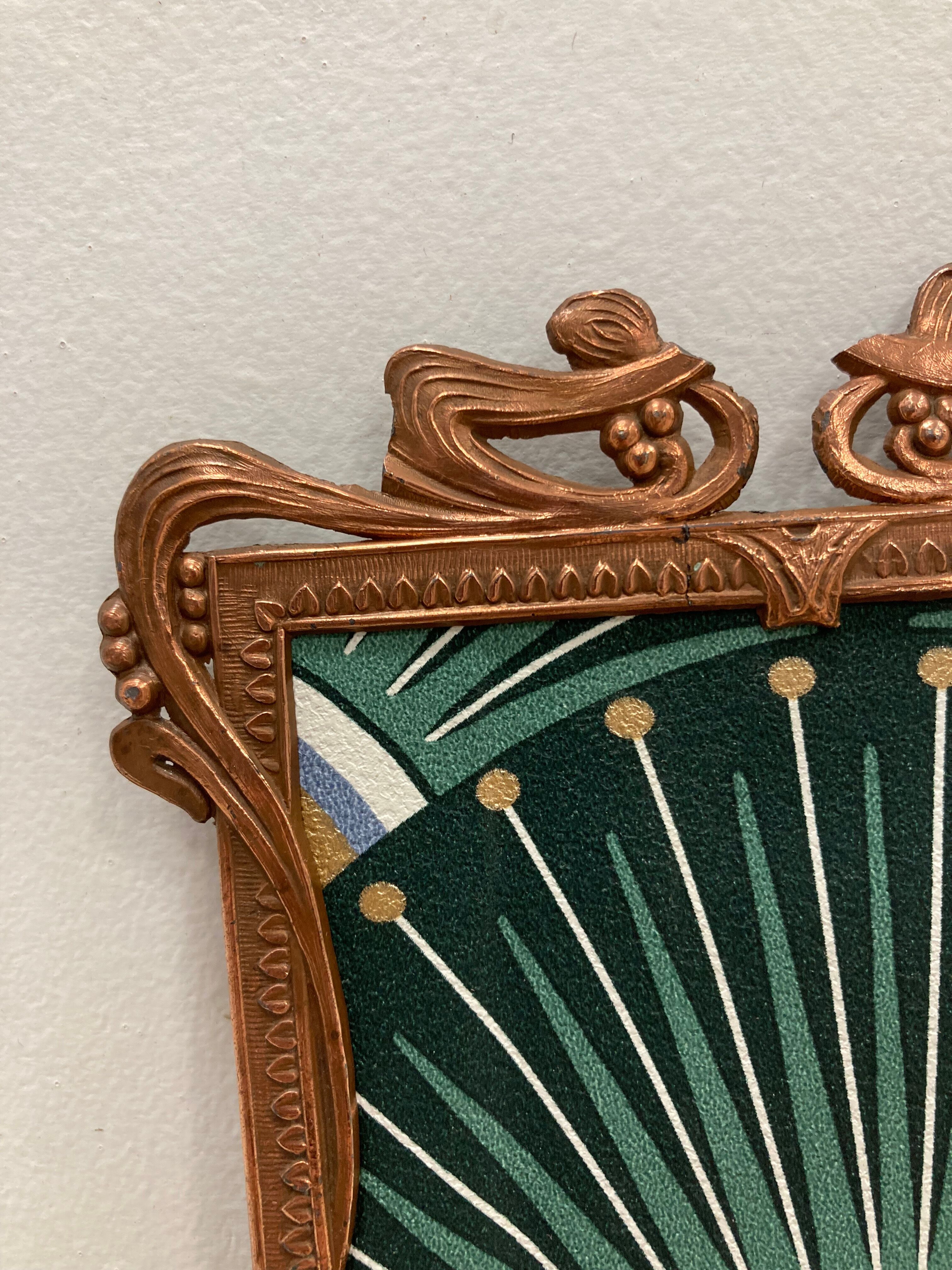 Art Nouveau copper frame