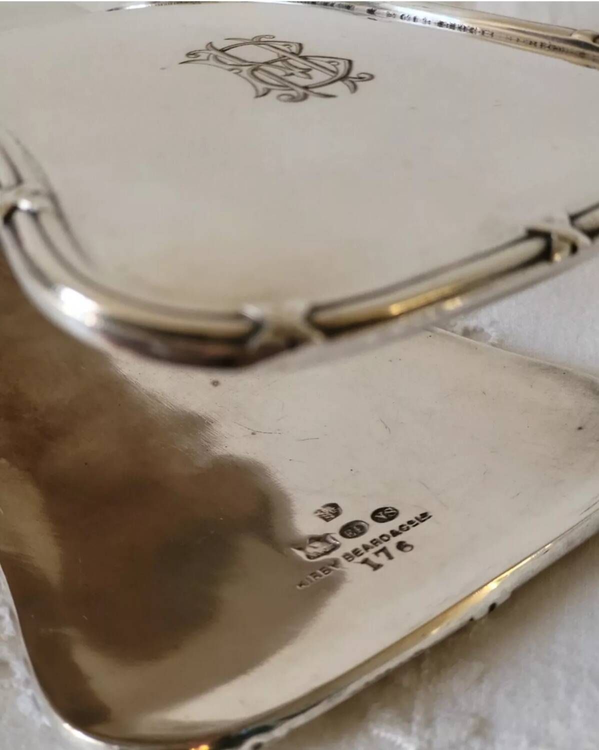 Kirby beard & co silver metal asparagus tongs