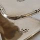 Kirby beard & co silver metal asparagus tongs
