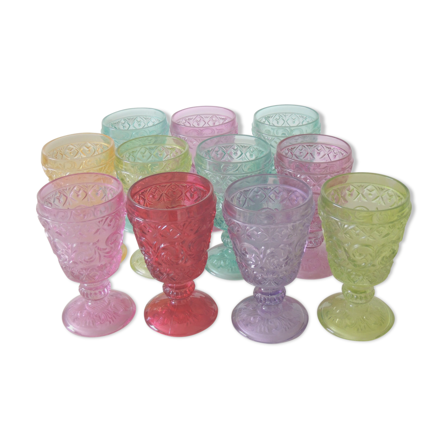 Color wine glasses
