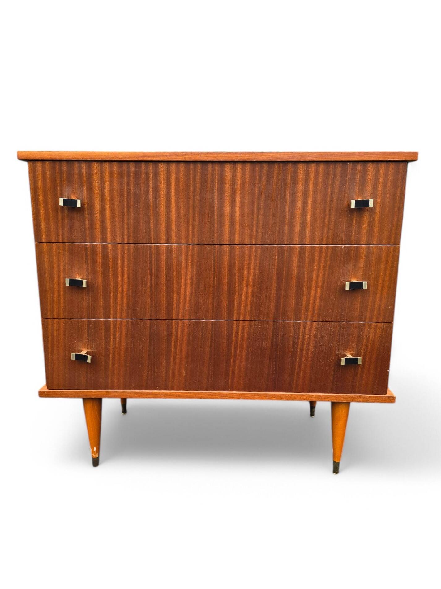 Vintage pencil leg chest of drawers