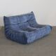 Ligne Roset Canapé deux places bleu Togo par Michel Ducaroy