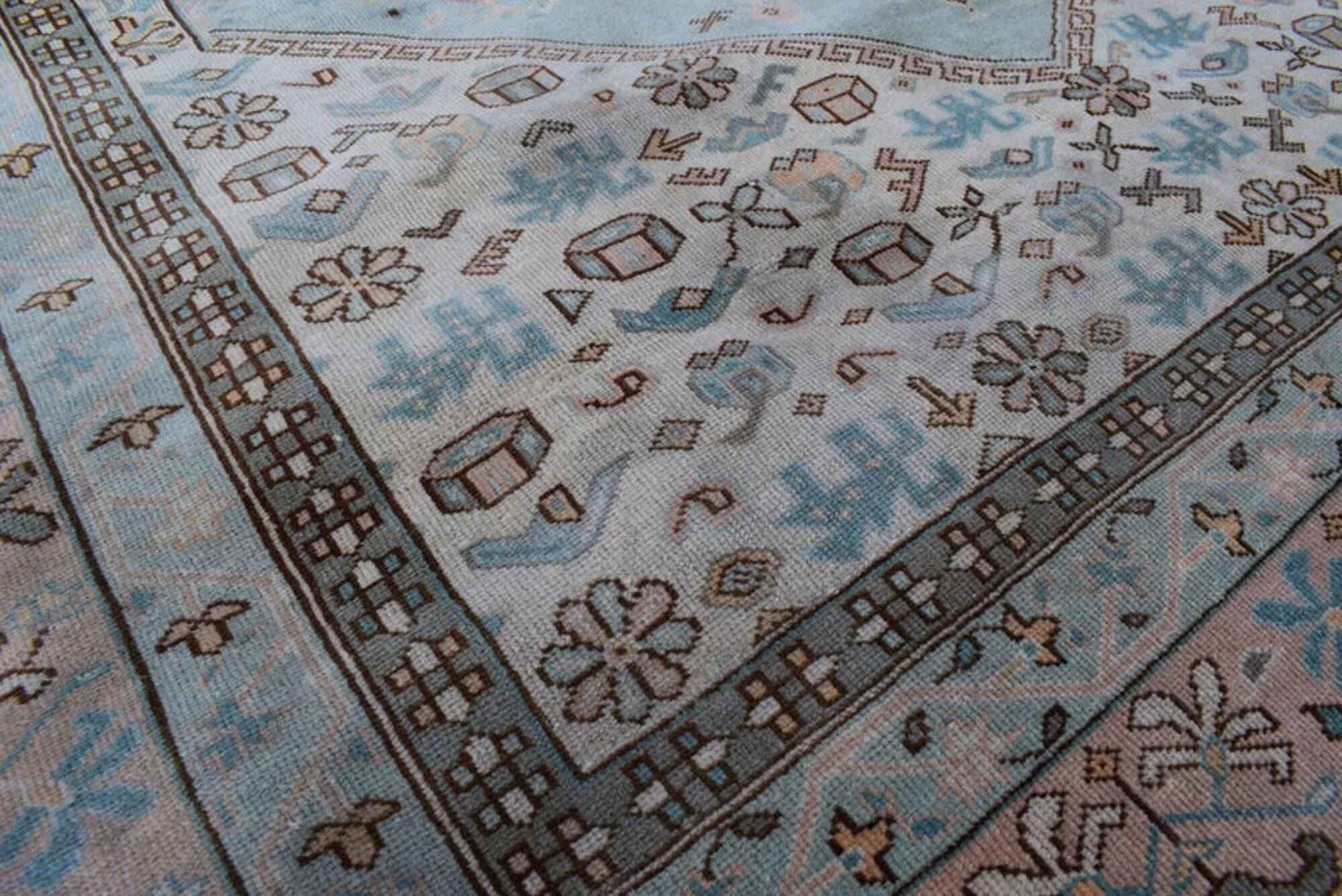 Vintage Turkish Oushak rug 186x264 cm