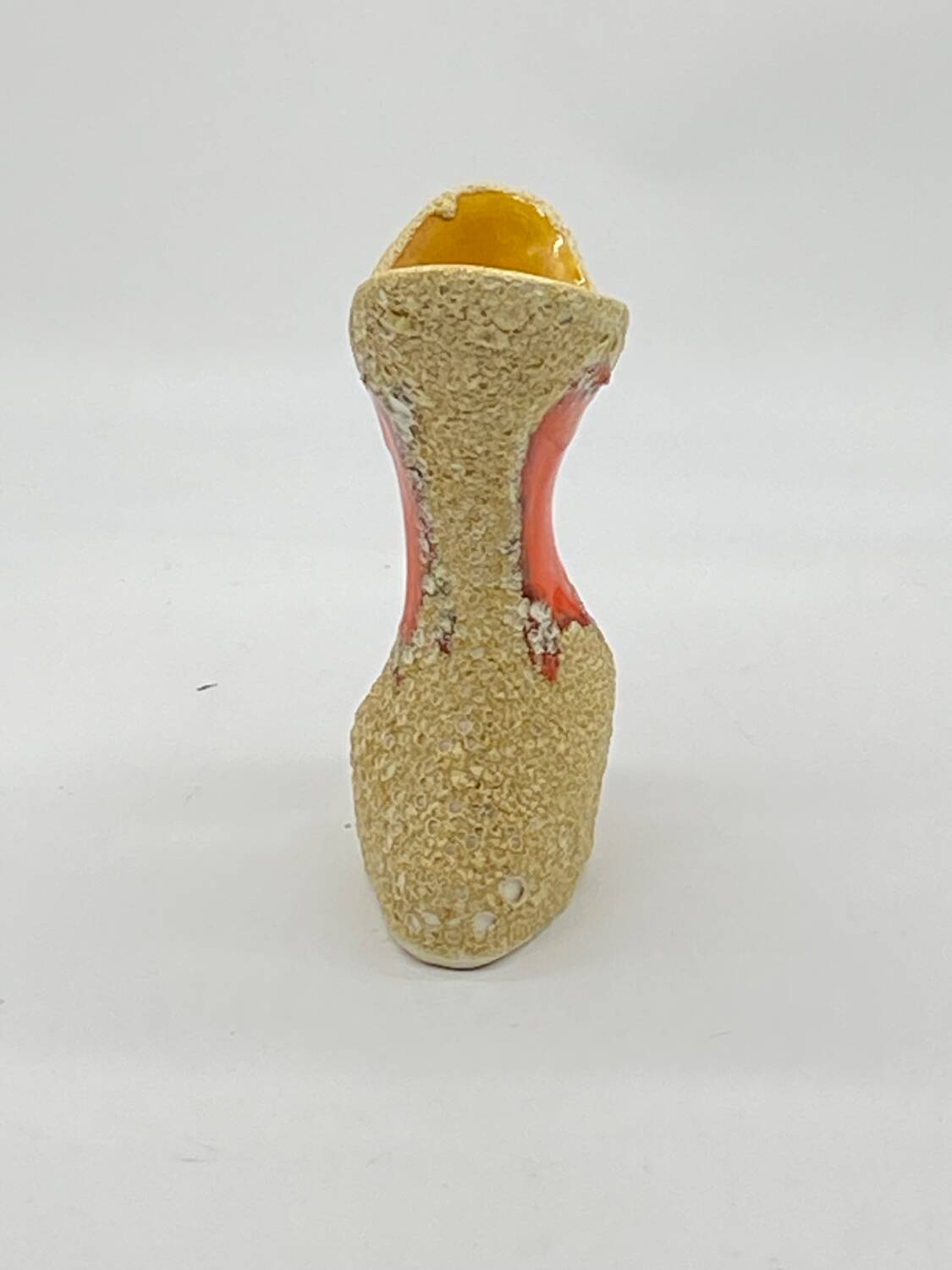 Fat lava vase / pitcher, Vallauris style, seafoam, vintage, 70's