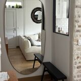 Miroir laiton doré 190x95cm forme organique