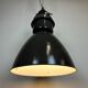 Dark grey enamel industrial factory lamp from elektrosvit, 1960s
