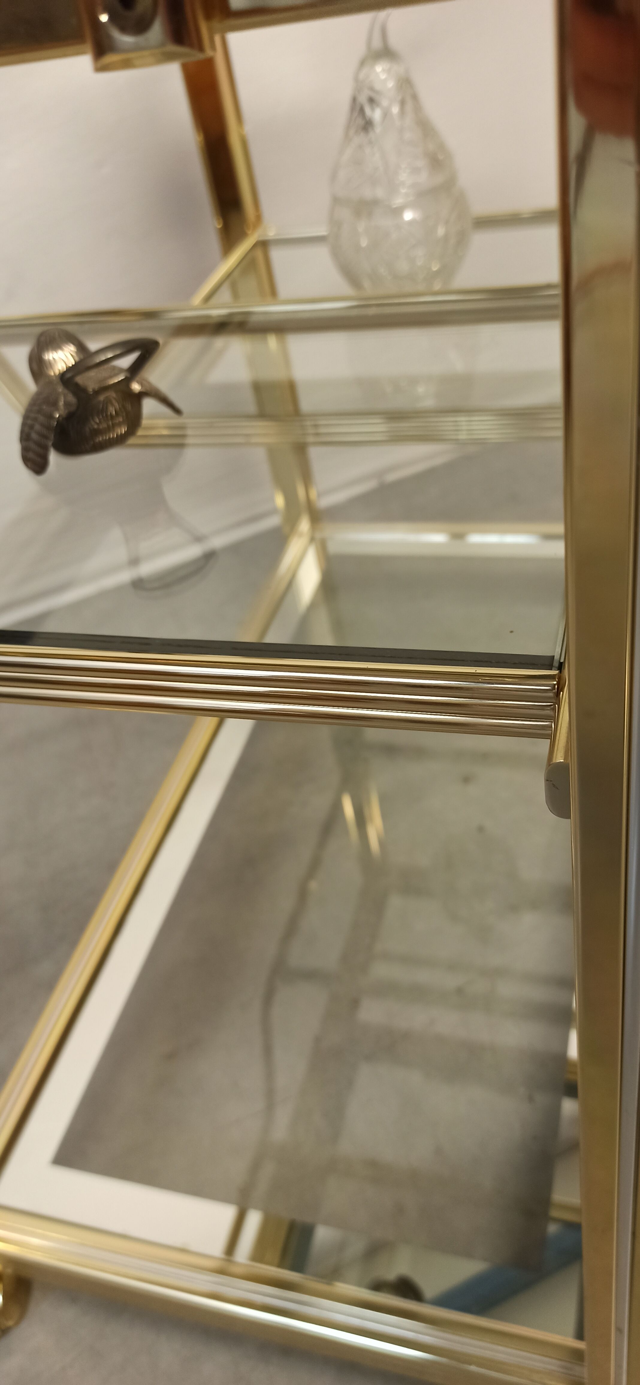 Vintage brass bar service