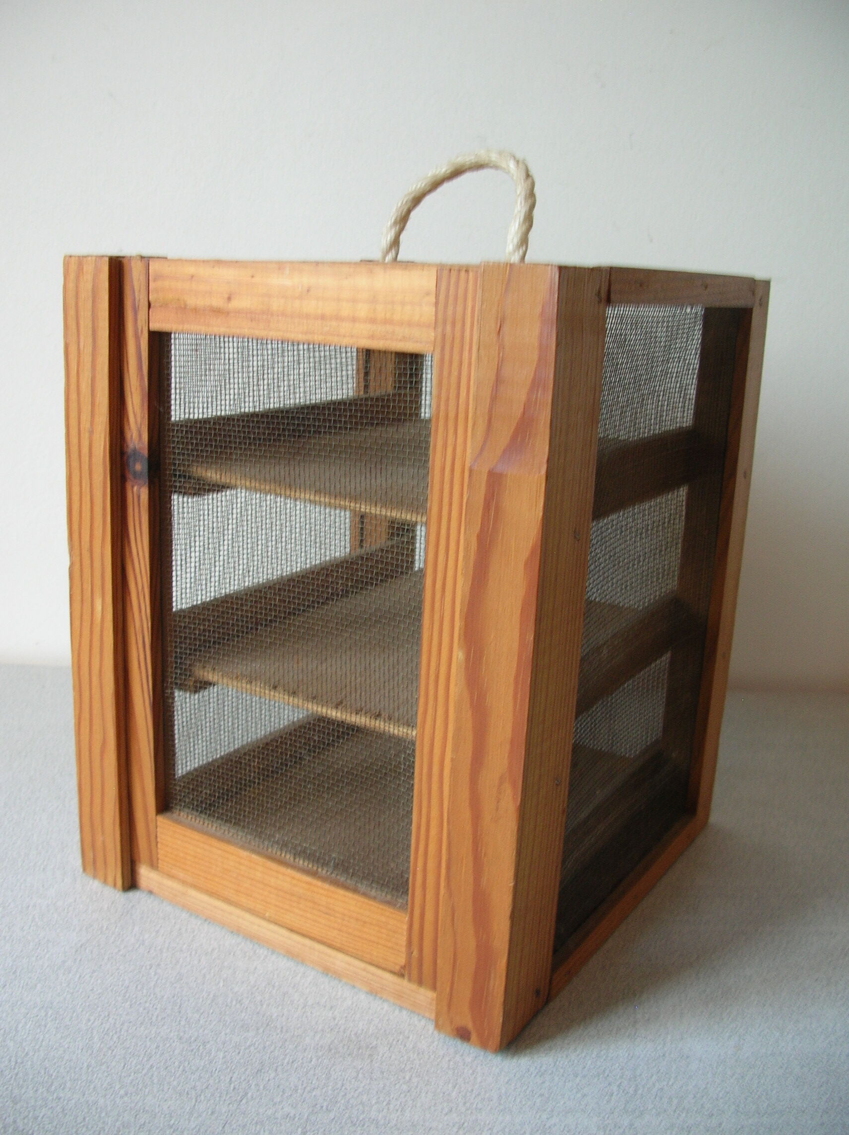 Cheese cellar of wooden table and grill decoration kitchen Normandy countryside