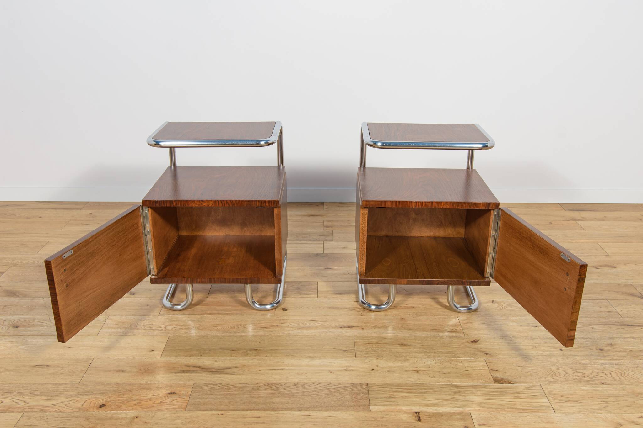 Mid-century nightstands Bauhaus from Mücke-Melder, 1930s, Czechoslovakia, set of 2