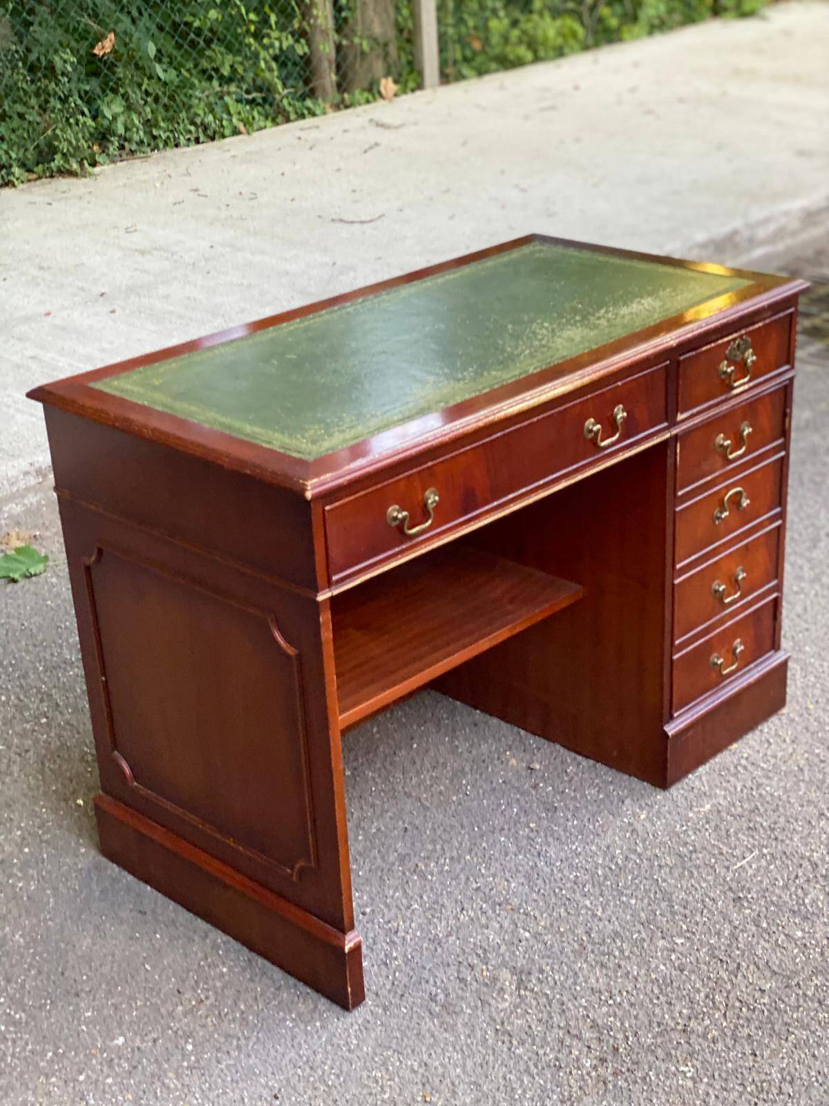 Rosjohn 1950s English Solid Mahogany Desk