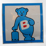 Butagaz bear enamelled plate