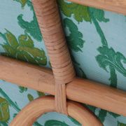 Vintage set of bamboo lounge armchairs and sofa with coffee table Paul Frankl, 1960s