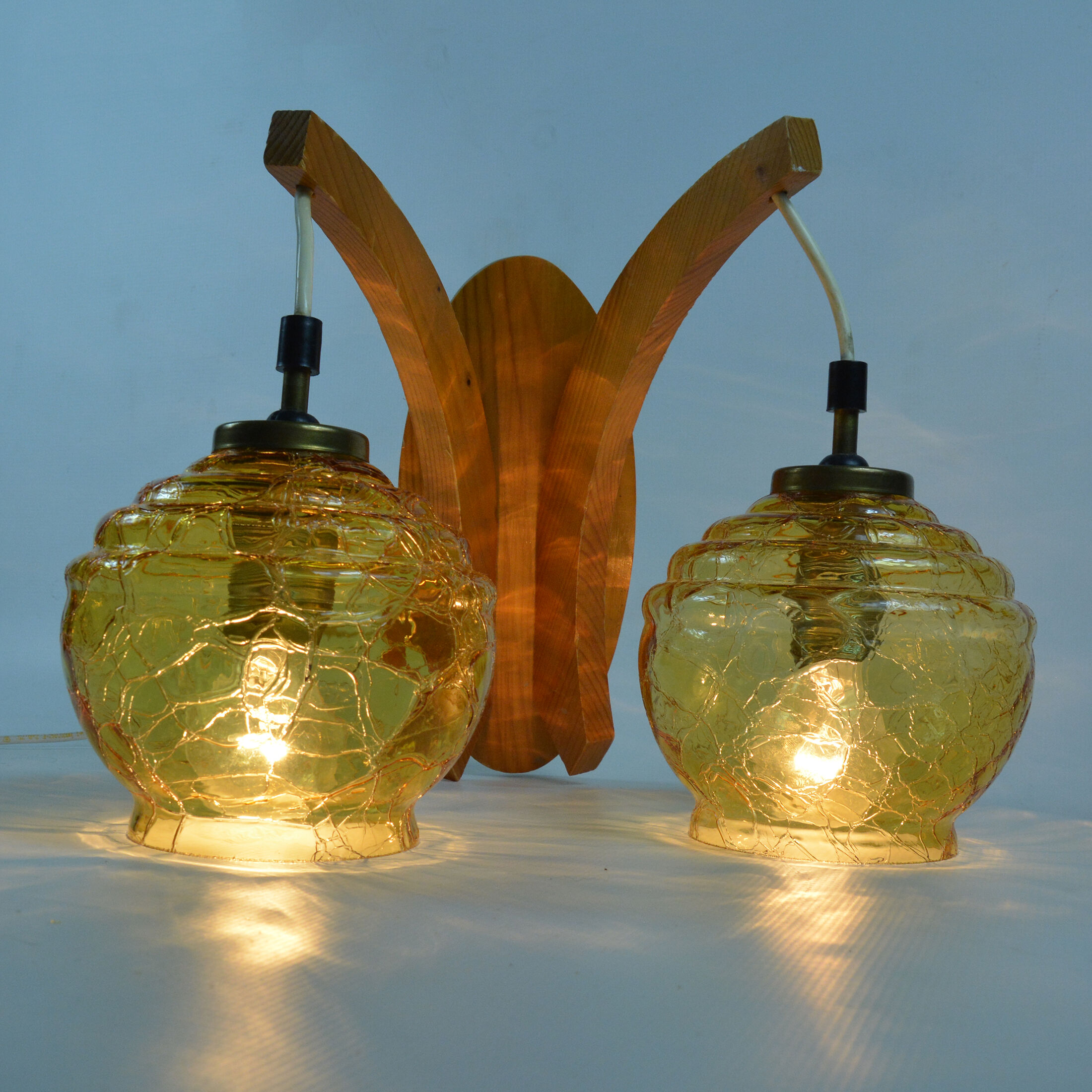 1970s mid-century modern Wall lamp, Elektrotechniczna Spółdzielnia Inwalidów, Nowa Huta