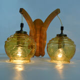 1970s mid-century modern Wall lamp, Elektrotechniczna Spółdzielnia Inwalidów, Nowa Huta