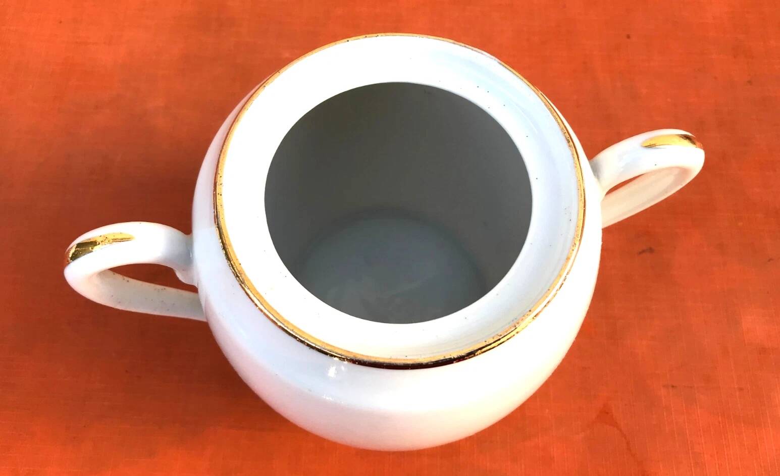 1920s Porcelain Sugar Bowl Frédéric Legrand Limoges France