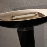 Vintage floor lamp design 1980 in lacquered metal ceramic and brass