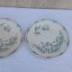 2 dessert plates in earthenware Moulin des loups model Aurora diam 19 cm