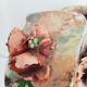 Vase with three birds in relief signed Delattre