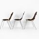 Ensemble de 3 Chaises Les Arcs par Charlotte Perriand, années 1960