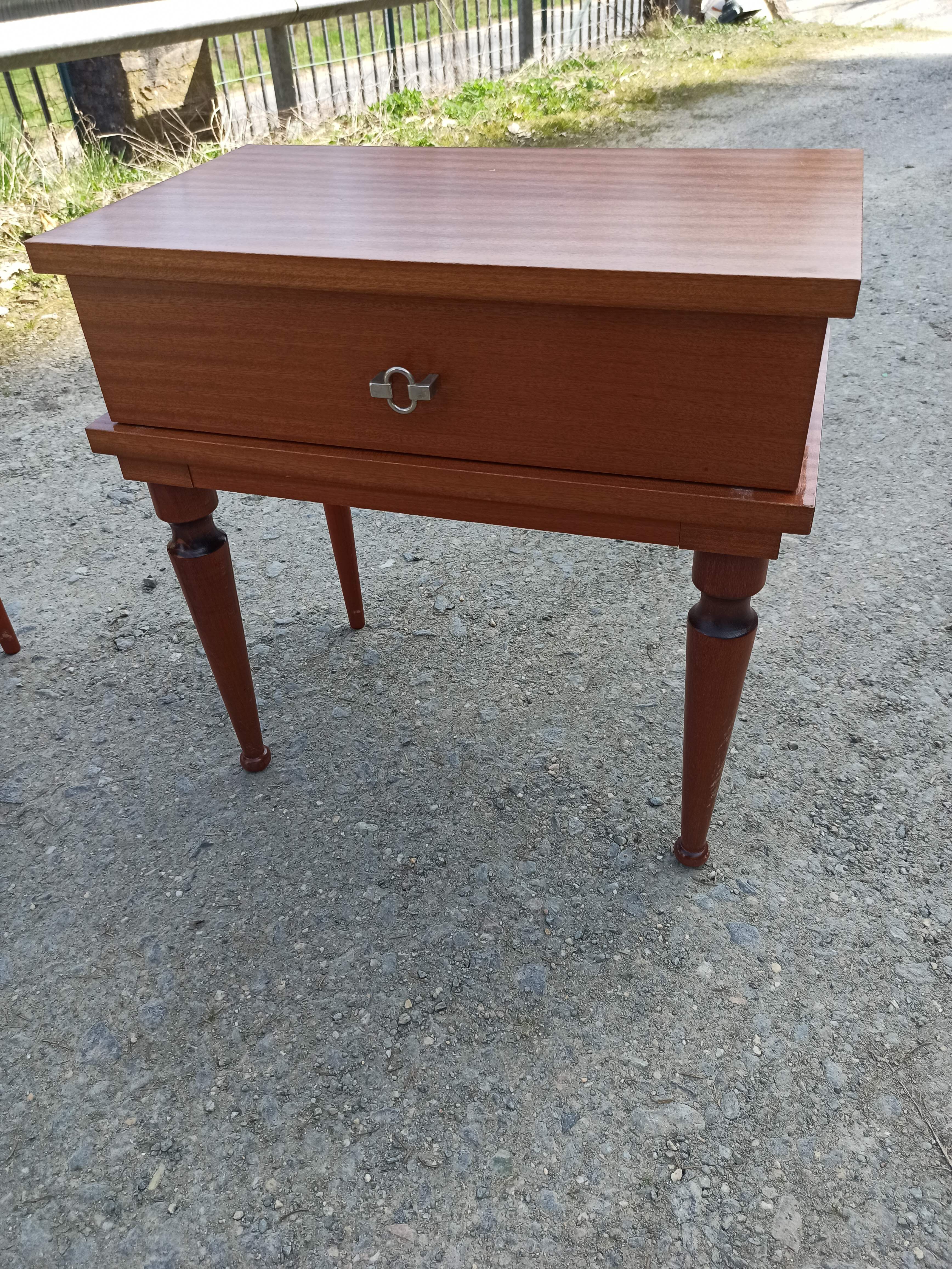 Pair of 50s Scandinavian style bedside tables
