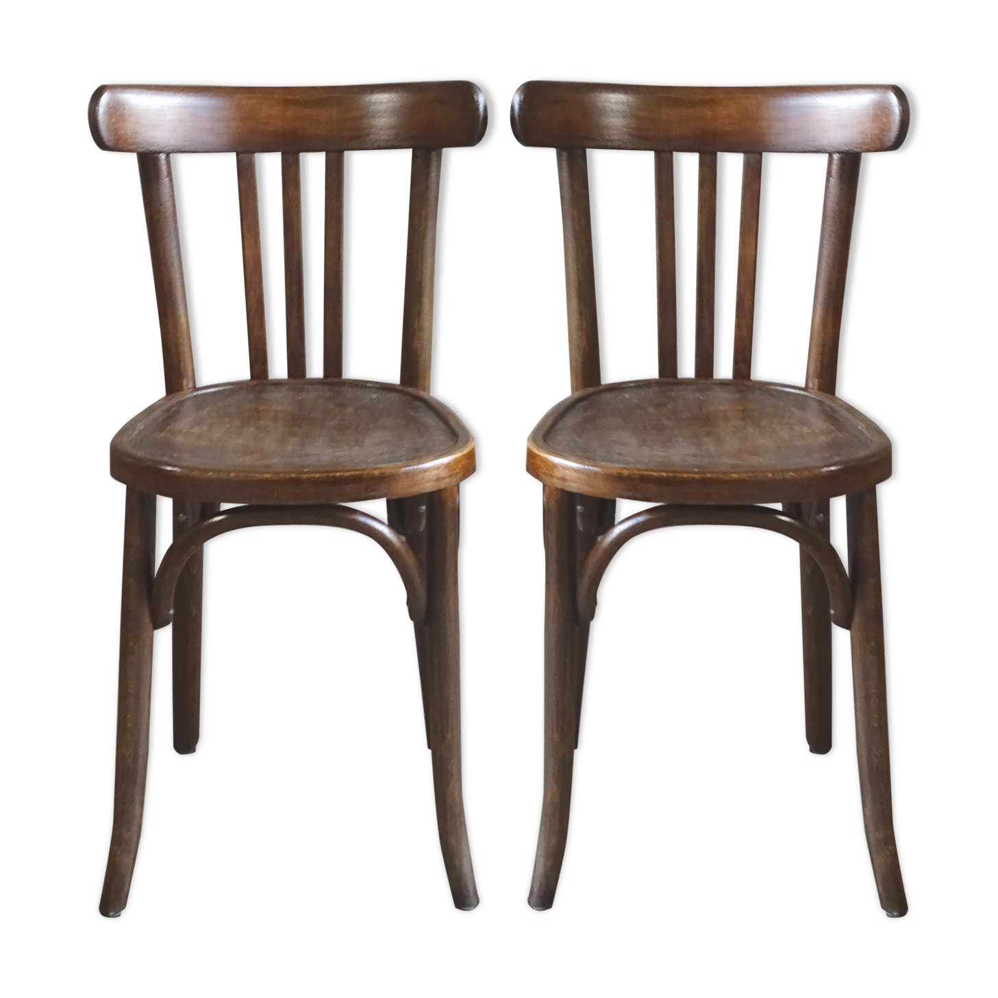 Lot de 2 chaises Baumann n°85 vers 1935