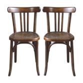 Lot de 2 chaises Baumann n°85 vers 1935