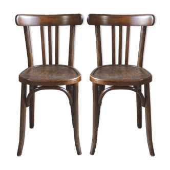 Lot de 2 chaises Baumann n°85 vers 1935