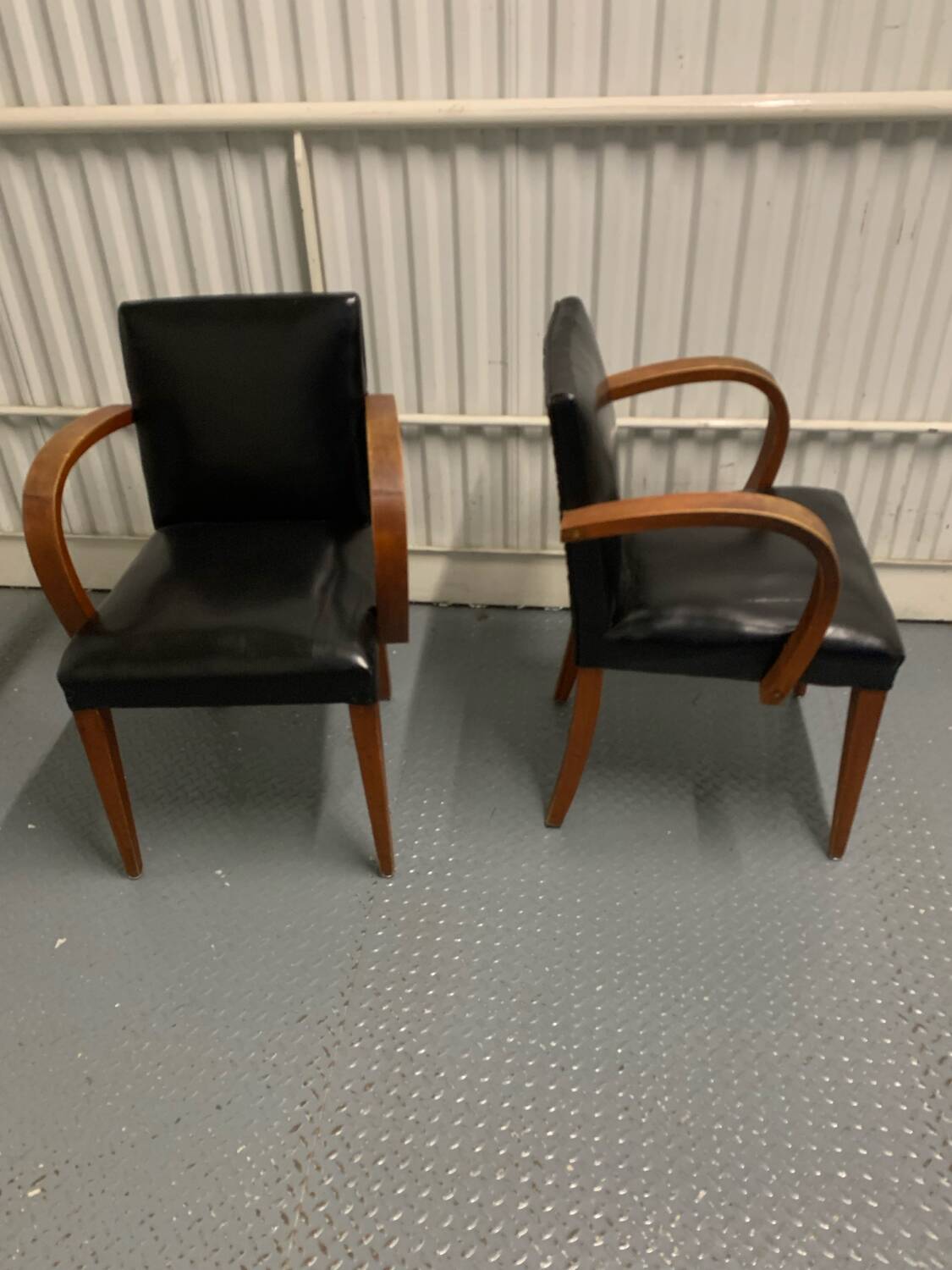 Pair of bridge armchairs