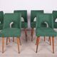 Chaises en coquillage polonaises de l'usine de meubles de Bydgoszcz, années 1960, lot de 6