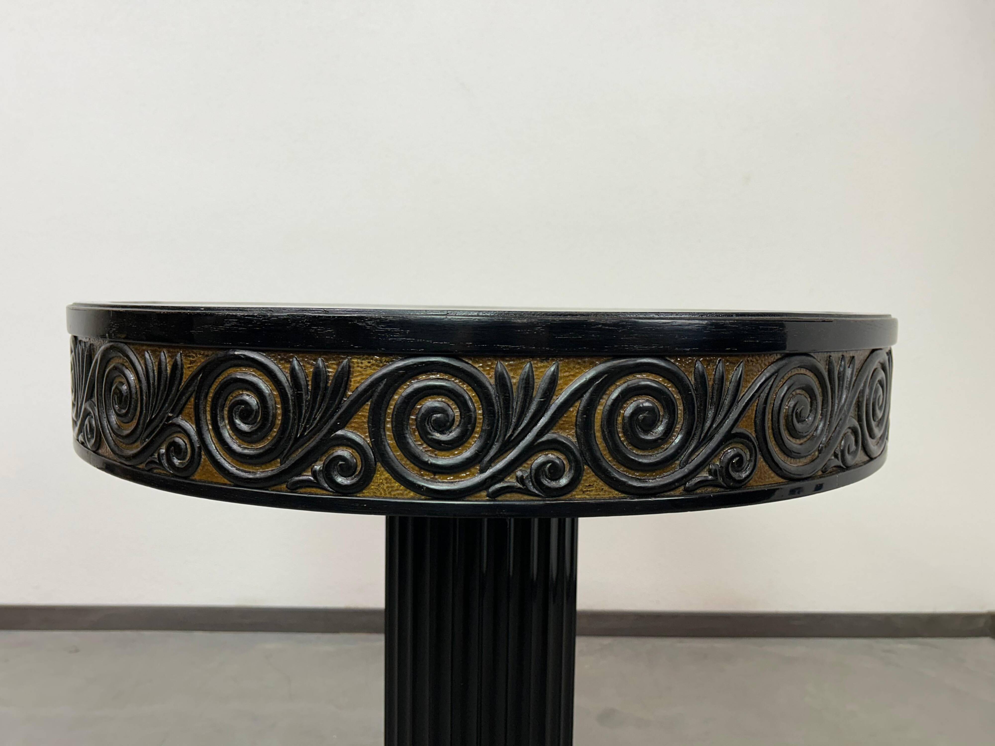 Black Jugendstil coffee table