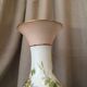 Superb vase in opaline 19th with floral decoration