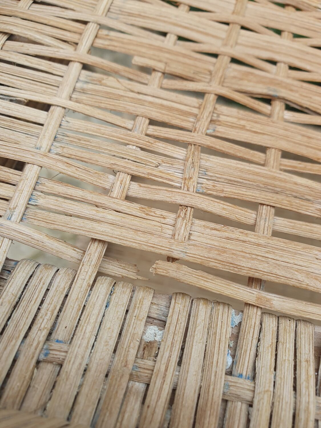Rattan side table