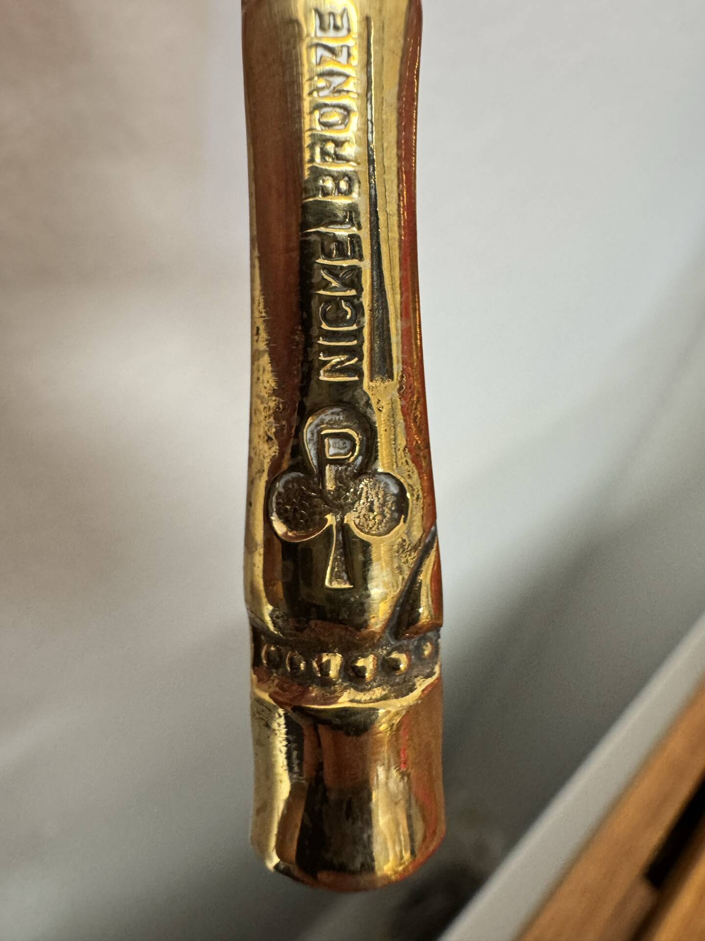 Ménagère complète Nickel Bronze doré Bambou coffret Vintage