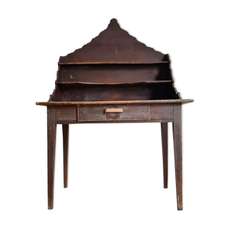 Desk table of old trade and its drawer