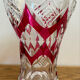 Authentic Val Saint Lambert Ruby Red Cut-to-Clear Crystal Vase