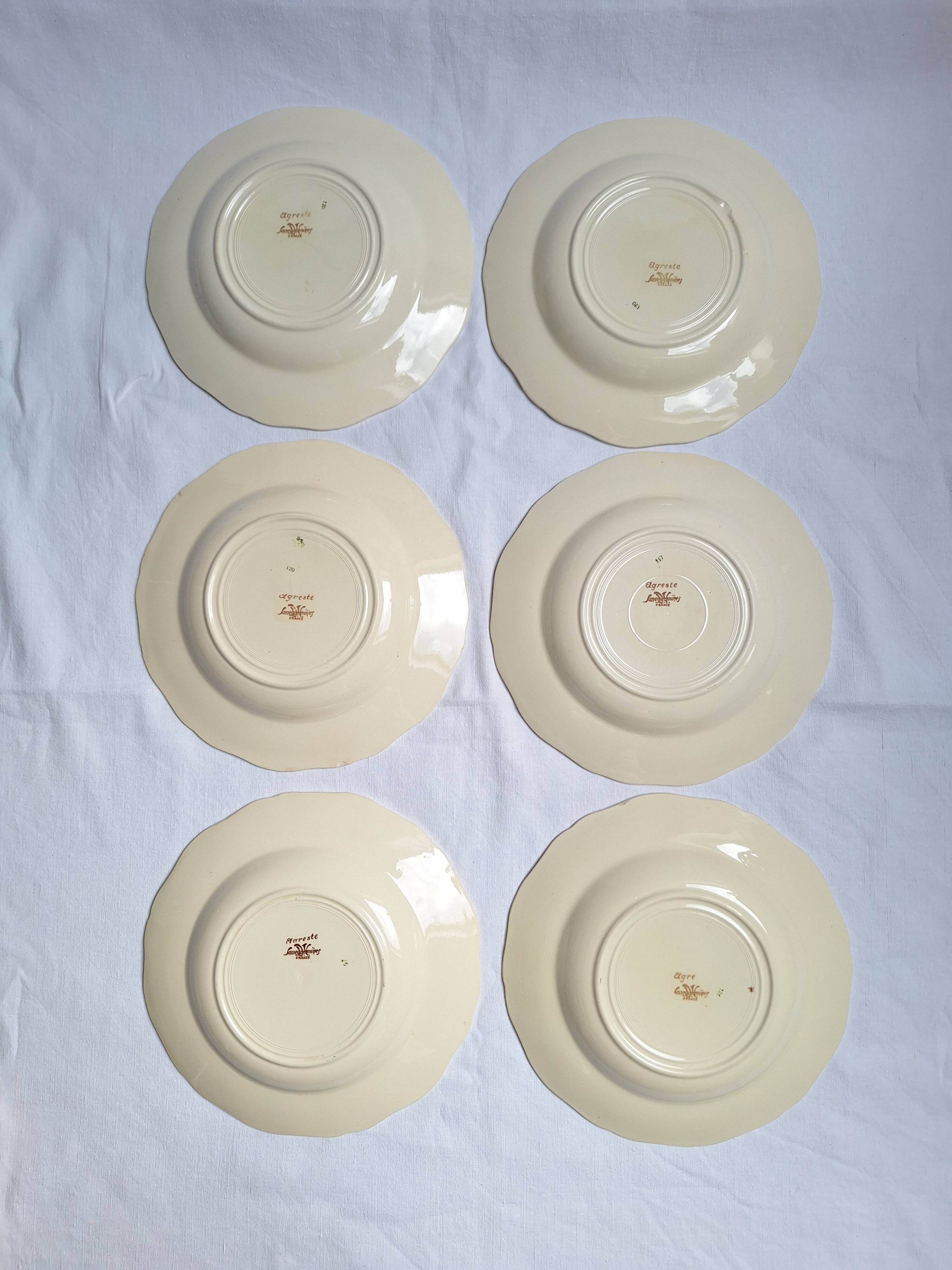 Sarreguemines Agreste soup plates