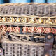 Braided wicker shopping basket