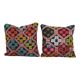 Set of 2 vintage kilim cushion covers 41x41 cm